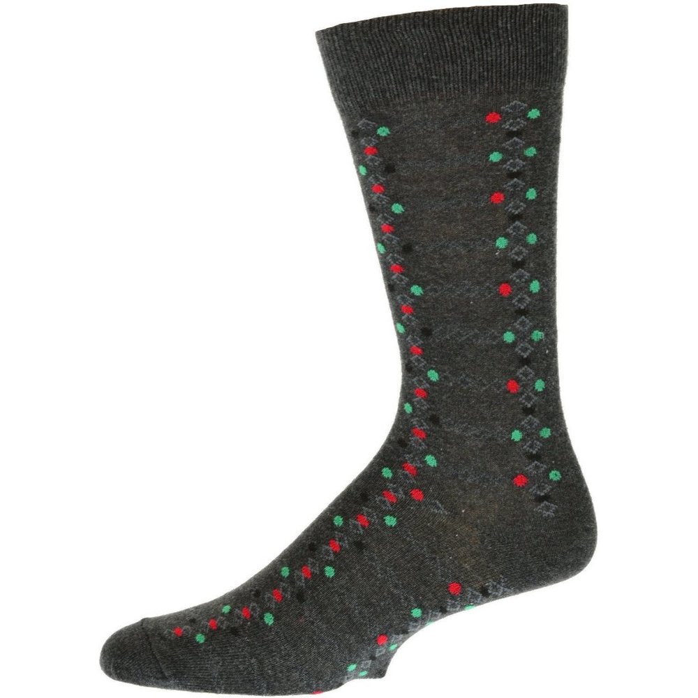 Men's Dress Casual Geometric Crew Socks
